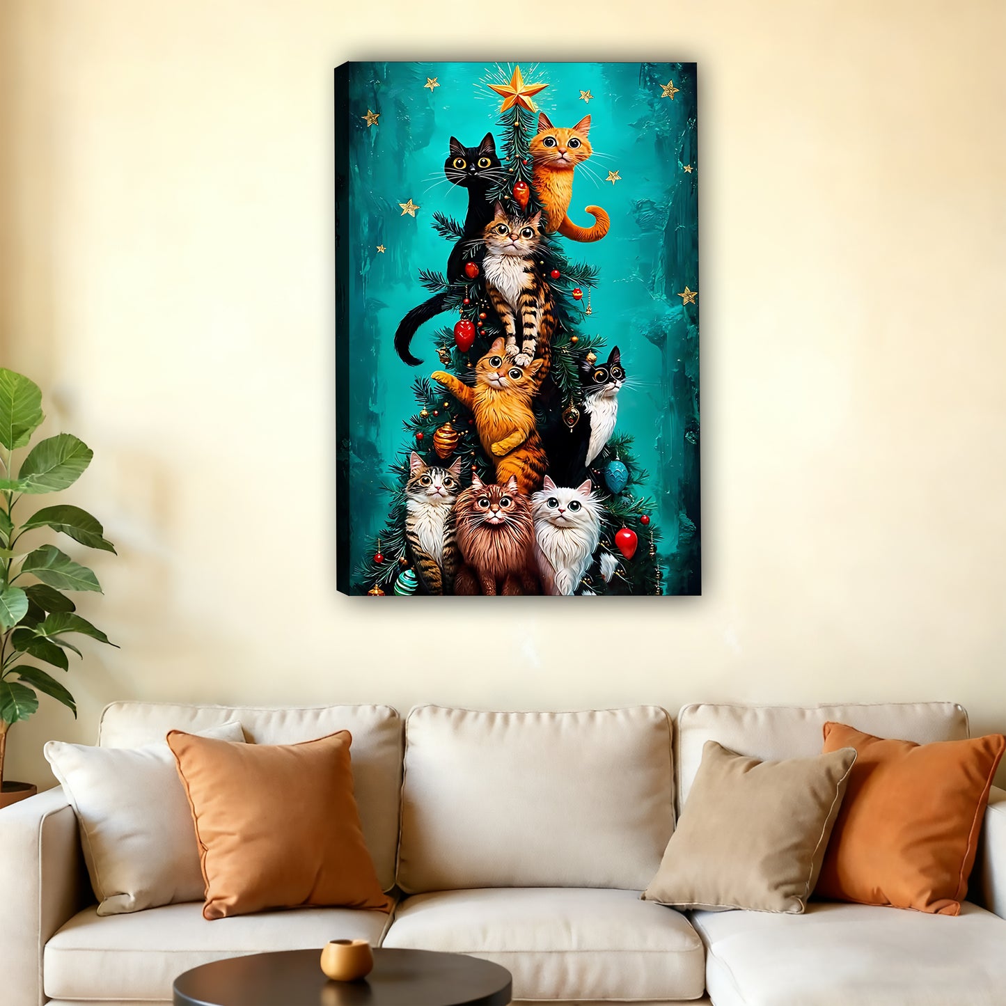 W418 Natural Wood Grain Canvas Decorative Painting – High-Quality Abstract Art | Ideal for Living Rooms and Offices