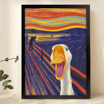 The Scream Goose Parody Art - Funny Meme Wall Decor|W1111