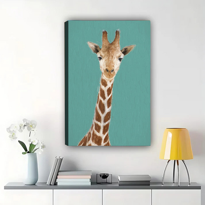 Giraffe Wall Art Print - Modern Safari Animal Decor|W1263