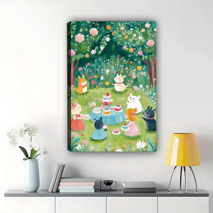 Woodland Animals Garden Tea Party Wall Art|W1092