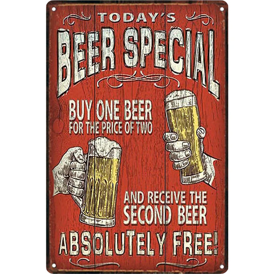 8x12 Funny Bar Metal Sign – Tin Wall Art for Home Bars & Man Caves | Tin & Time Co.#5017