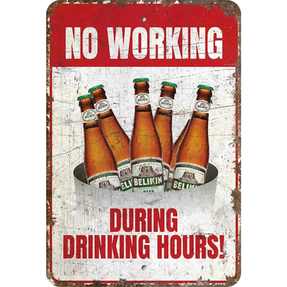 8x12 Funny Bar Metal Sign – Tin Wall Art for Home Bars & Man Caves | Tin & Time Co.#5021