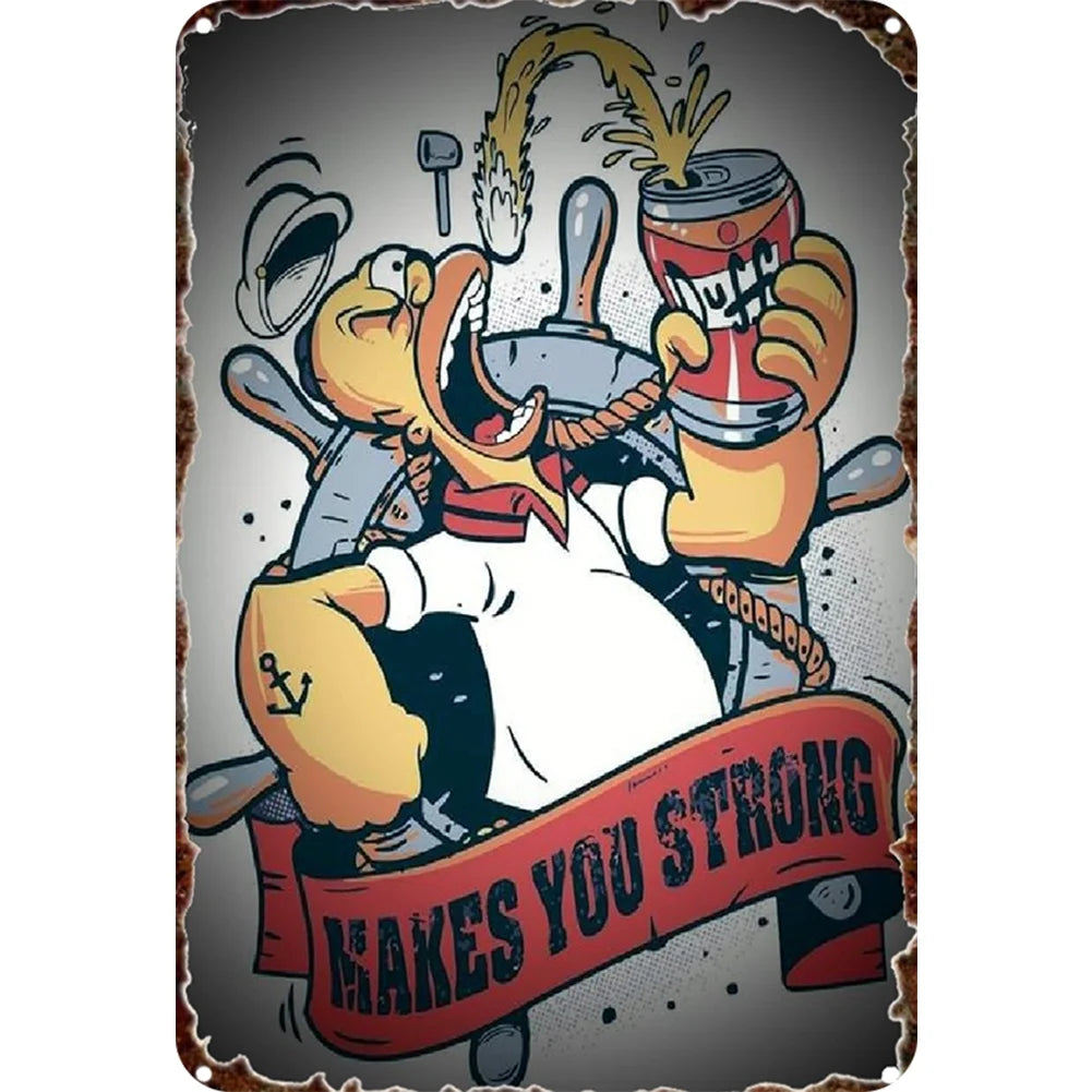 8x12 Funny Bar Metal Sign – Tin Wall Art for Home Bars & Man Caves | Tin & Time Co.#5023