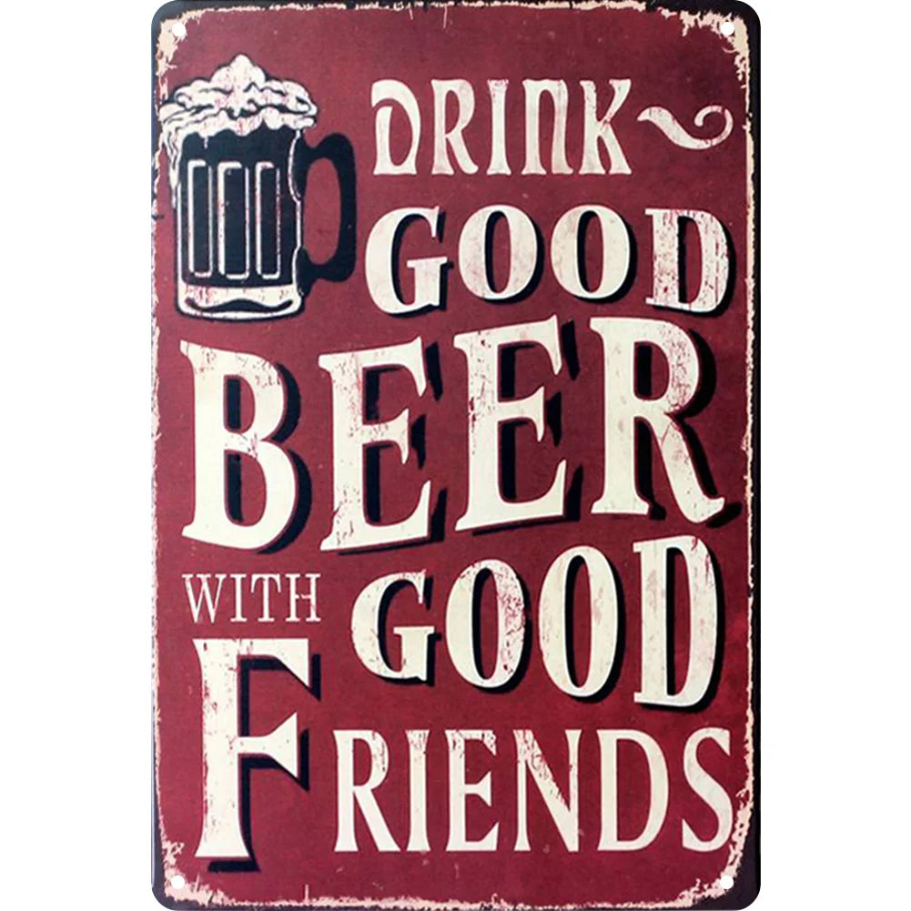 8x12 Funny Bar Metal Sign – Tin Wall Art for Home Bars & Man Caves | Tin & Time Co.#5026