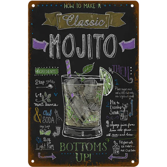 8x12 Funny Bar Metal Sign – Tin Wall Art for Home Bars & Man Caves | Tin & Time Co.#5028