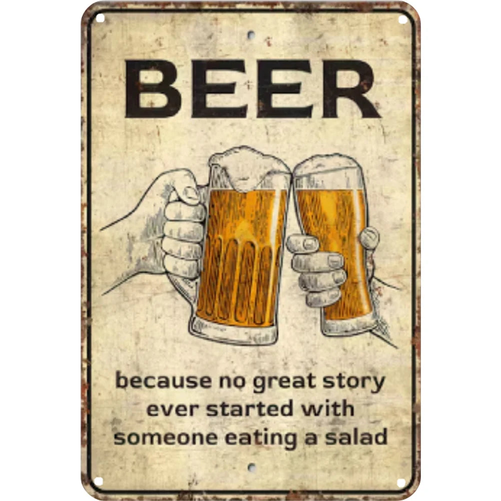 8x12 Funny Bar Metal Sign – Tin Wall Art for Home Bars & Man Caves | Tin & Time Co.#5034