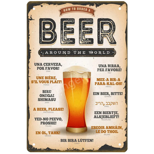 8x12 Funny Bar Metal Sign – Tin Wall Art for Home Bars & Man Caves | Tin & Time Co.#5038