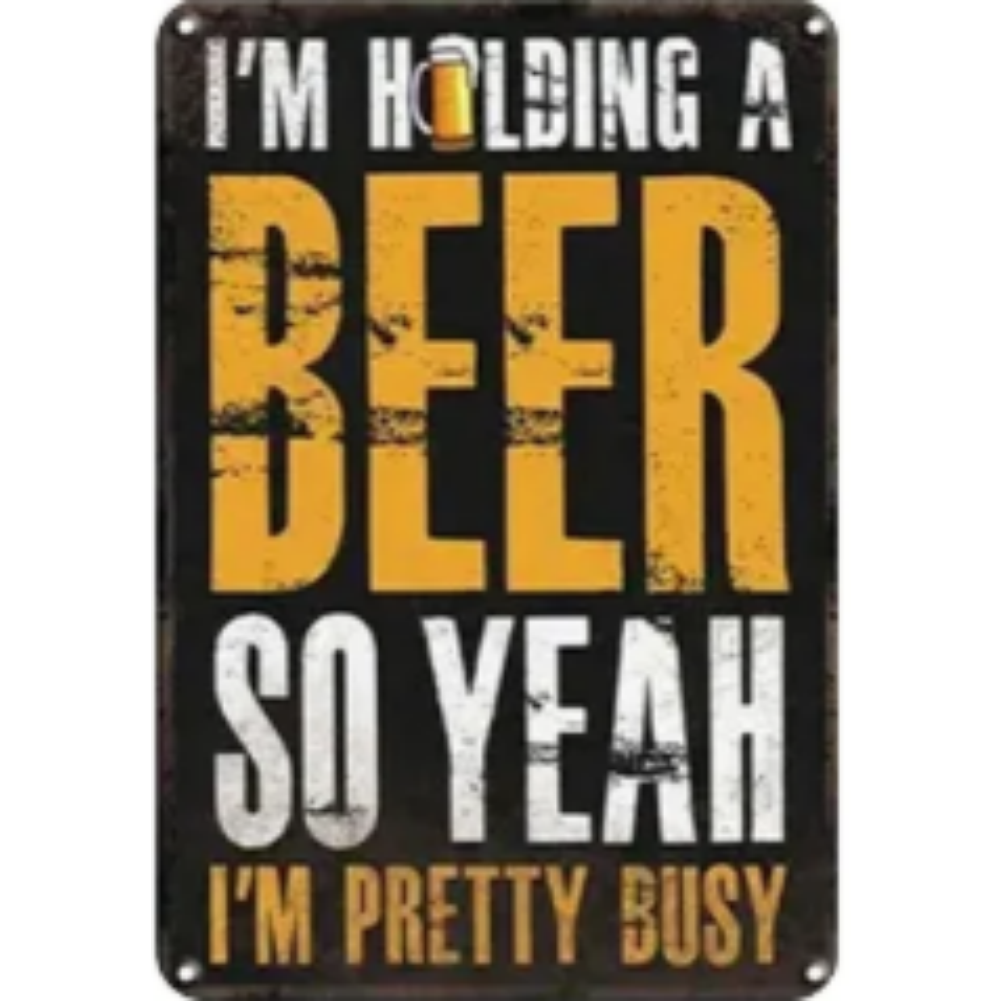 8x12 Funny Bar Metal Sign – Tin Wall Art for Home Bars & Man Caves | Tin & Time Co.#5061