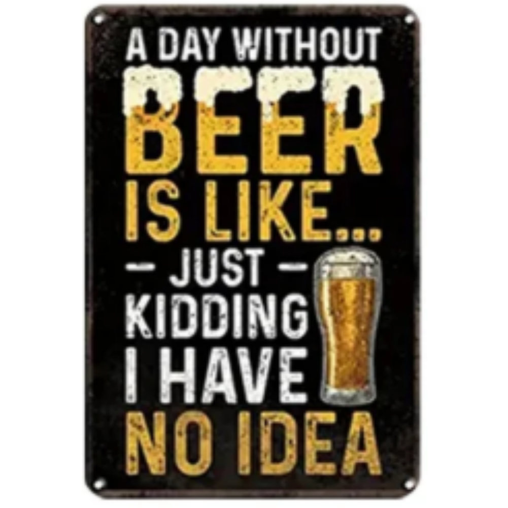 8x12 Funny Bar Metal Sign – Tin Wall Art for Home Bars & Man Caves | Tin & Time Co.#5065