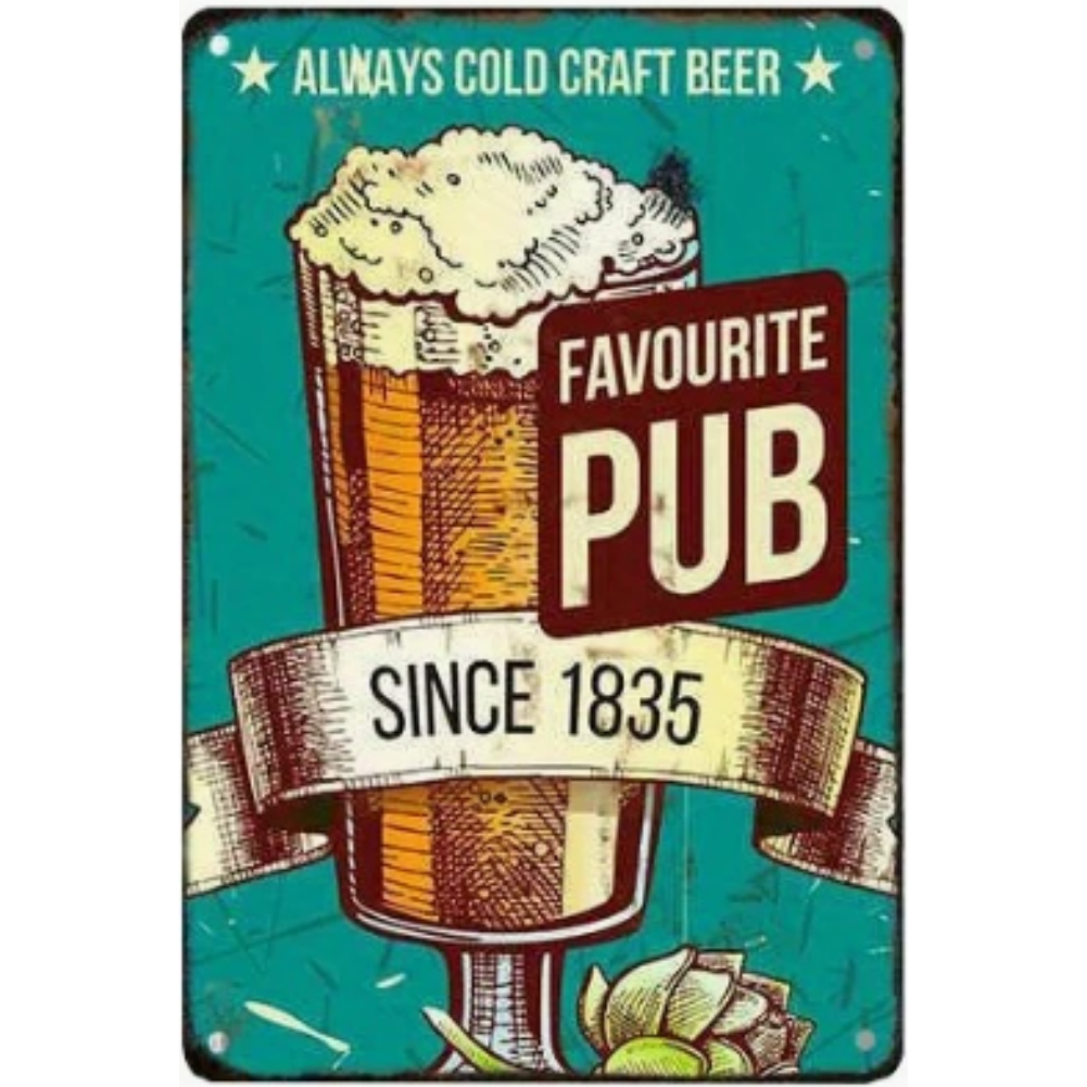 8x12 Funny Bar Metal Sign – Tin Wall Art for Home Bars & Man Caves | Wallcow #5111