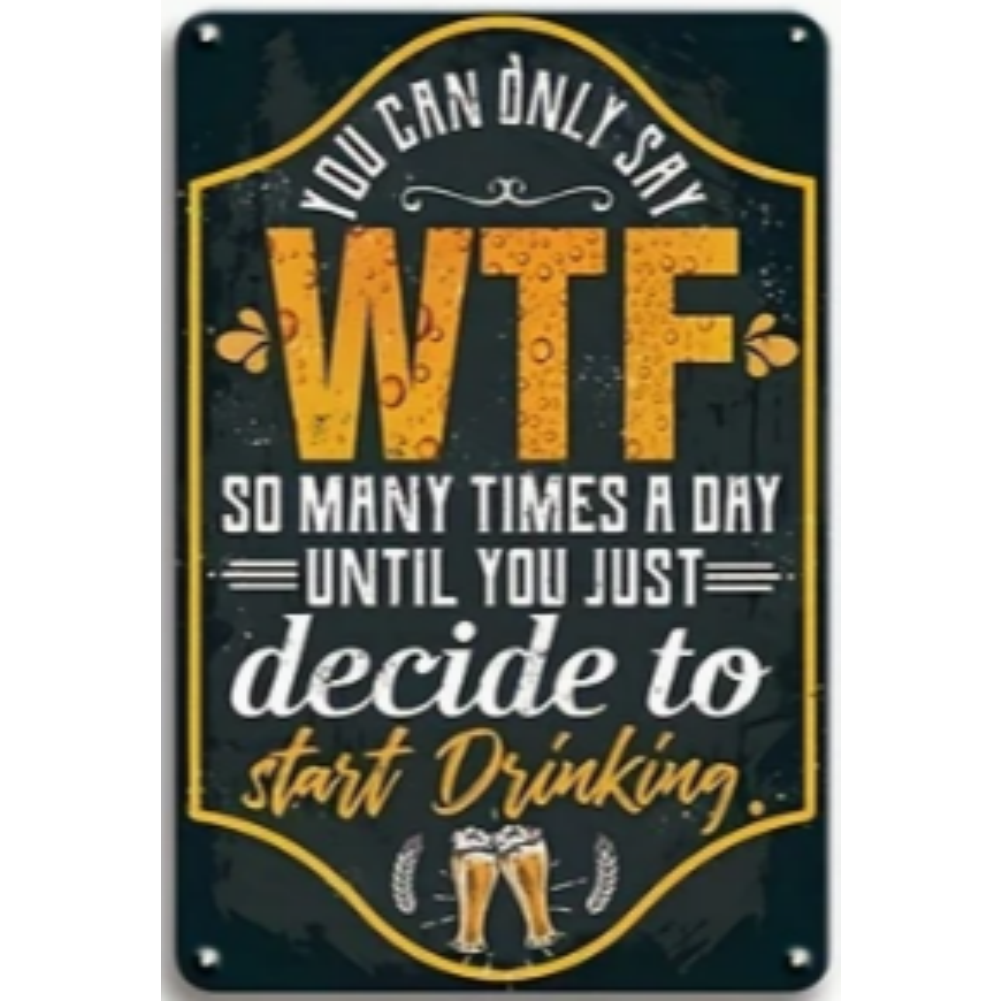 8x12 Funny Bar Metal Sign – Tin Wall Art for Home Bars & Man Caves |Wallcow #5125
