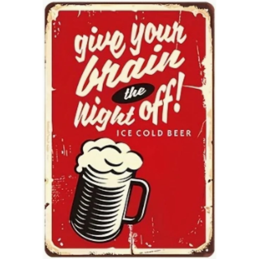 8x12 Funny Bar Metal Sign – Tin Wall Art for Home Bars & Man Caves | Wallcow #5129
