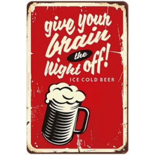 8x12 Funny Bar Metal Sign – Tin Wall Art for Home Bars & Man Caves | Wallcow #5129
