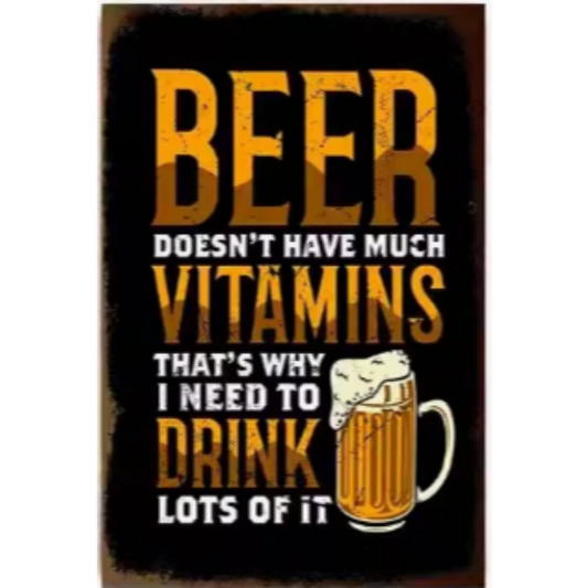 8x12 Funny Bar Metal Sign – Tin Wall Art for Home Bars & Man Caves |Wallcow #5133