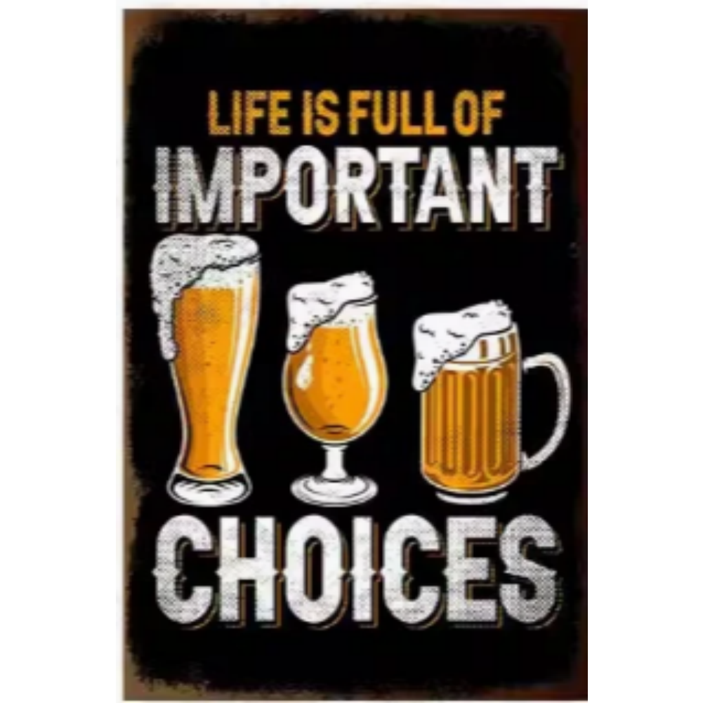 8x12 Funny Bar Metal Sign – Tin Wall Art for Home Bars & Man Caves | Wallcow #5134