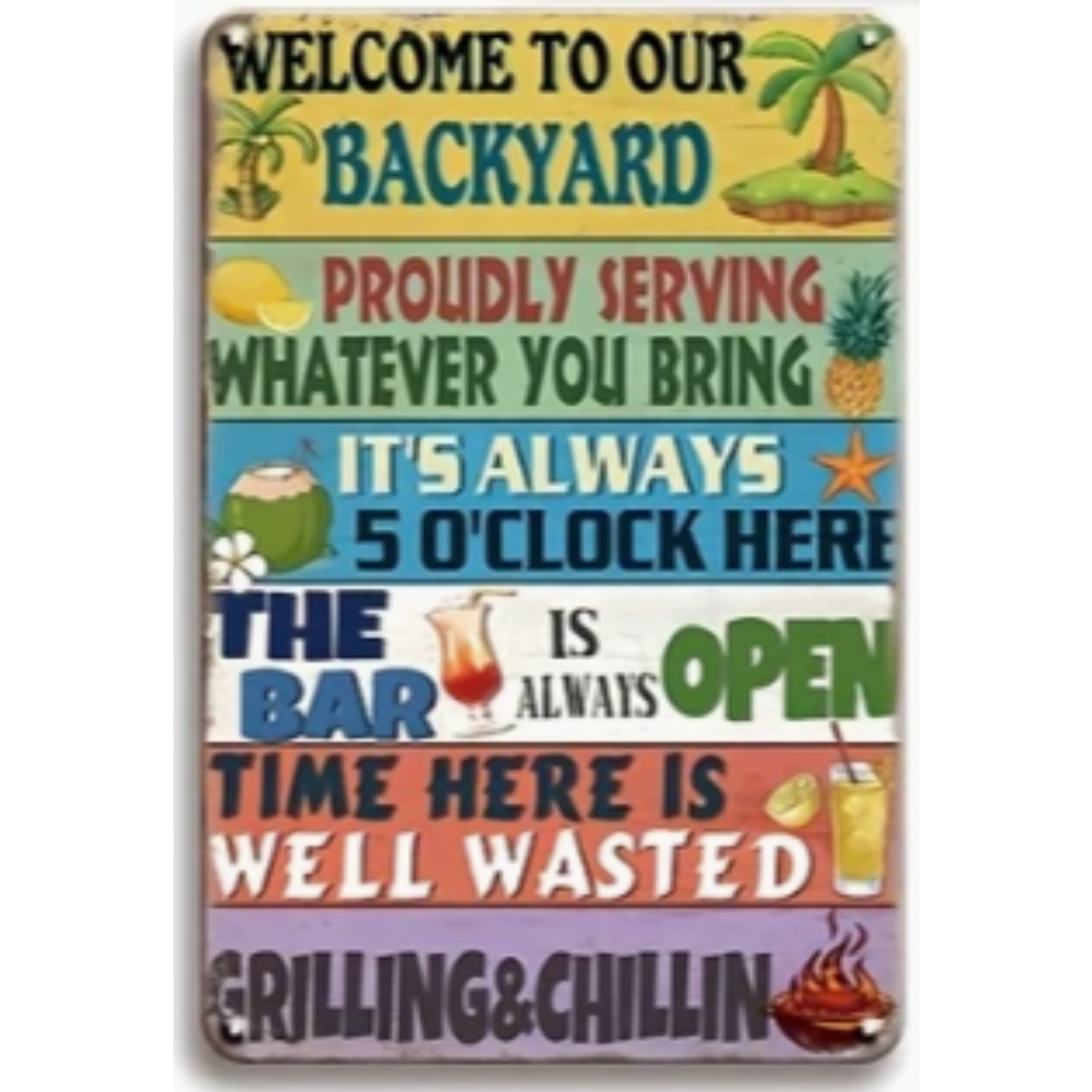 8x12 Funny Bar Metal Sign – Tin Wall Art for Home Bars & Man Caves |Wallcow #5147