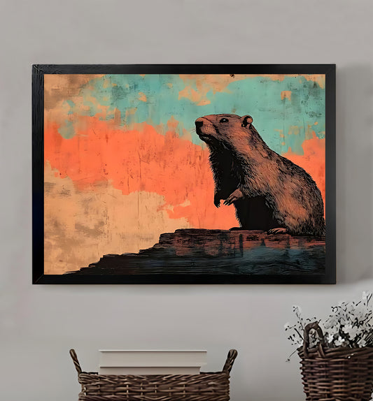 W391 Natural Wood Grain Canvas Decorative Painting – High-Quality Abstract Art | Ideal for Living Rooms and Offices