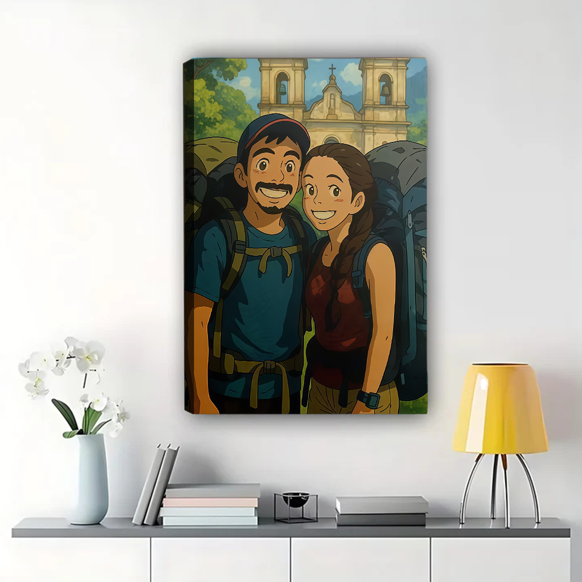 Custom Anime Portrait from Photo - Japanese Style Canvas Art