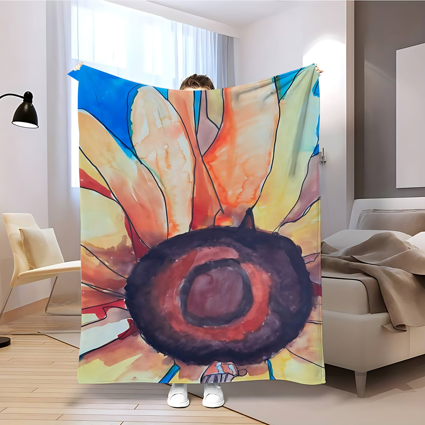 T049 Flannel Blanket for Bed, Couch, Recliner & Travel - All-Season Comfort, -Pilling, Suitable for Adults and Teens