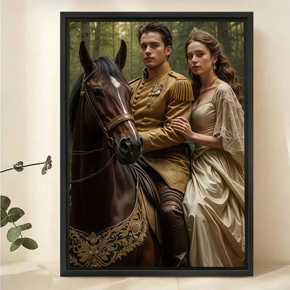 Custom Royal Portrait from Photo - Personalized Medieval Canvas