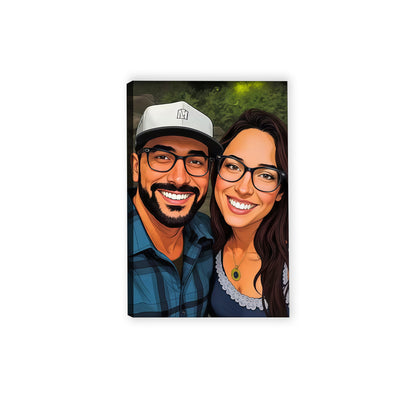 Luxury Custom Portrait from Photo - Personalized Comic & Cartoon Style Wall Art for Individuals, Couples & Families - Timeless Keepsake on Canvas
