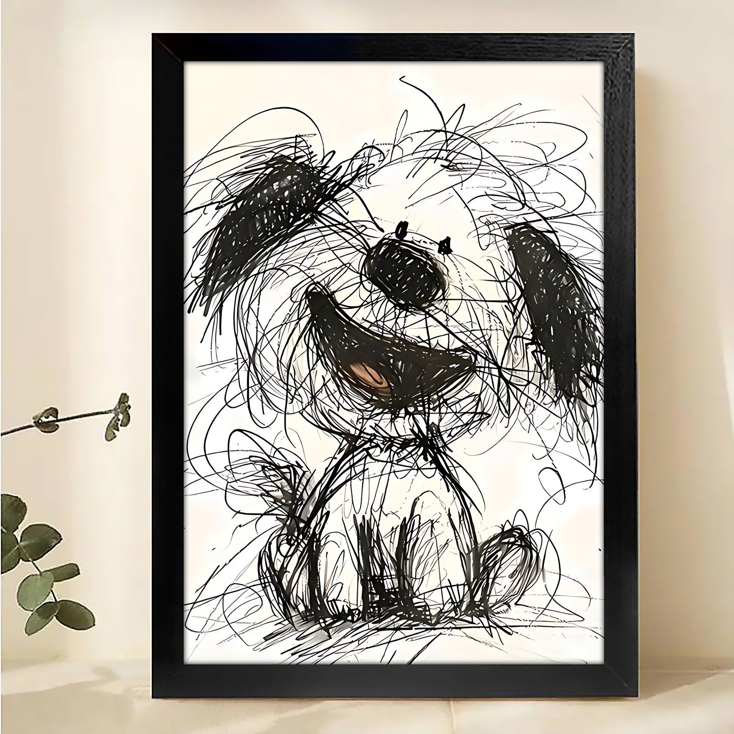 W198  Natural Wood Canvas – High-Quality Abstract Art | Perfect for Living Room & Office