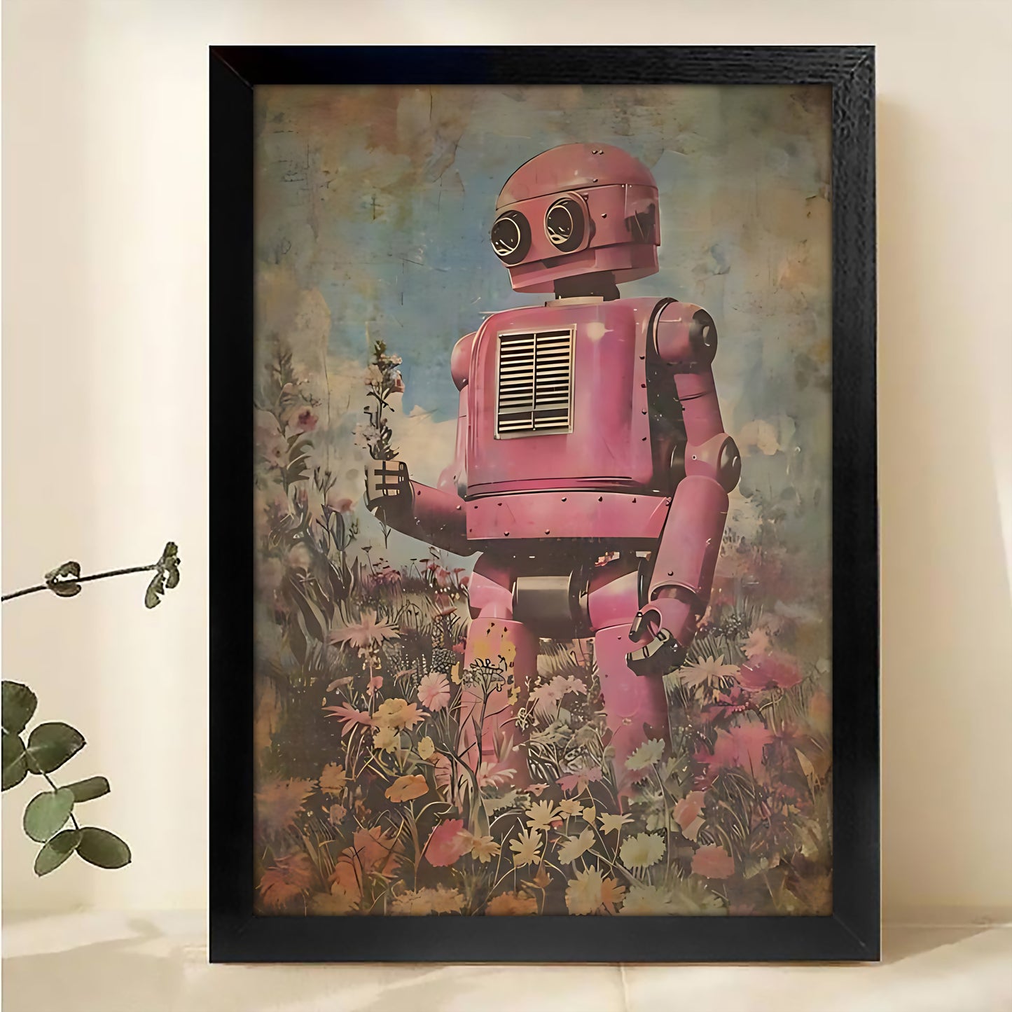 W381 Natural Wood Grain Canvas Decorative Painting – High-Quality Abstract Art | Ideal for Living Rooms and Offices