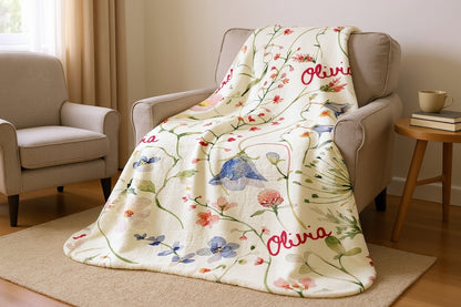 T0100 Flannel Blanket for Bed, Couch, Recliner & Travel - All-Season Comfort, -Pilling, Suitable for Adults and Teens