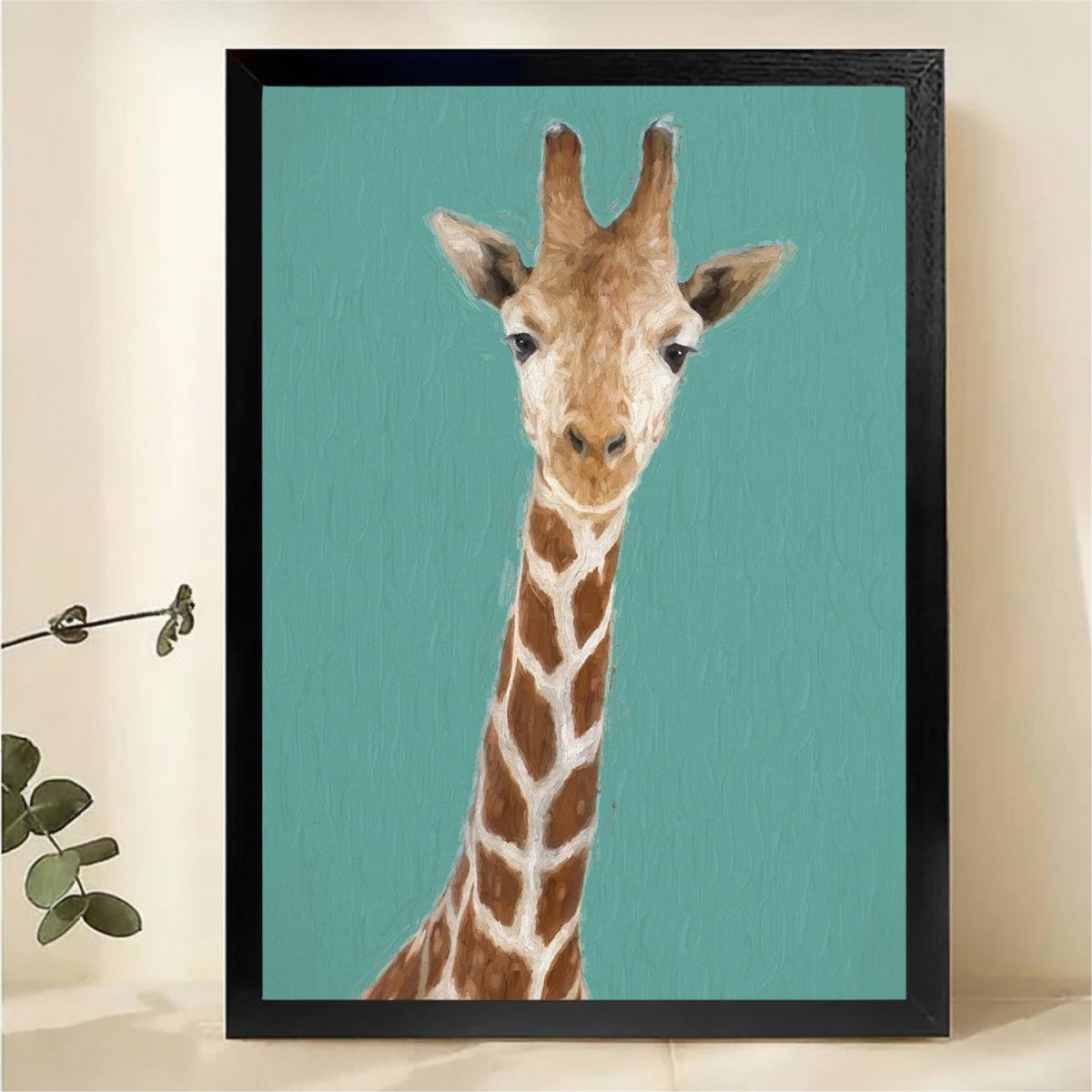 Giraffe Wall Art Print - Modern Safari Animal Decor|W1263