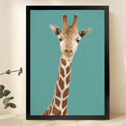 Giraffe Wall Art Print - Modern Safari Animal Decor|W1263