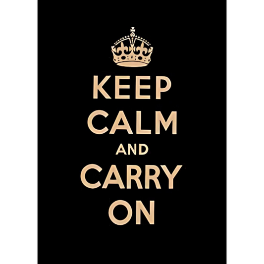 8x12 Keep Calm and Carry On Metal Sign – Vintage Wall Art with Flag & Freedom | Tin & Time Co.#6001
