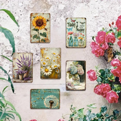 8x12 Farmhouse Metal Sign – Rustic Tin Wall Art with Barn & Animals | Tin & Time Co. #ZH7001