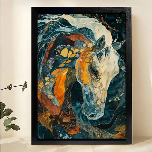 W097 Natural Wood Canvas – High-Quality Abstract Art | Perfect for Living Room & Office