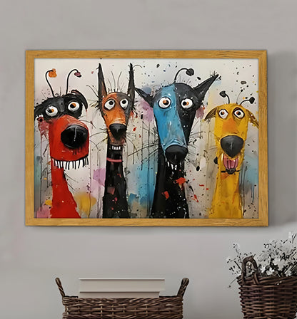 W157  Natural Wood Canvas – High-Quality Abstract Art | Perfect for Living Room & Office