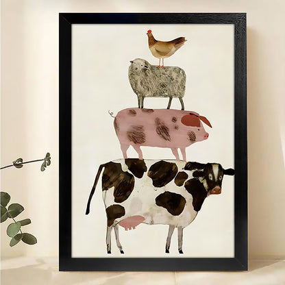 W250 Natural Wood Canvas – High-Quality Abstract Art | Perfect for Living Room & Office