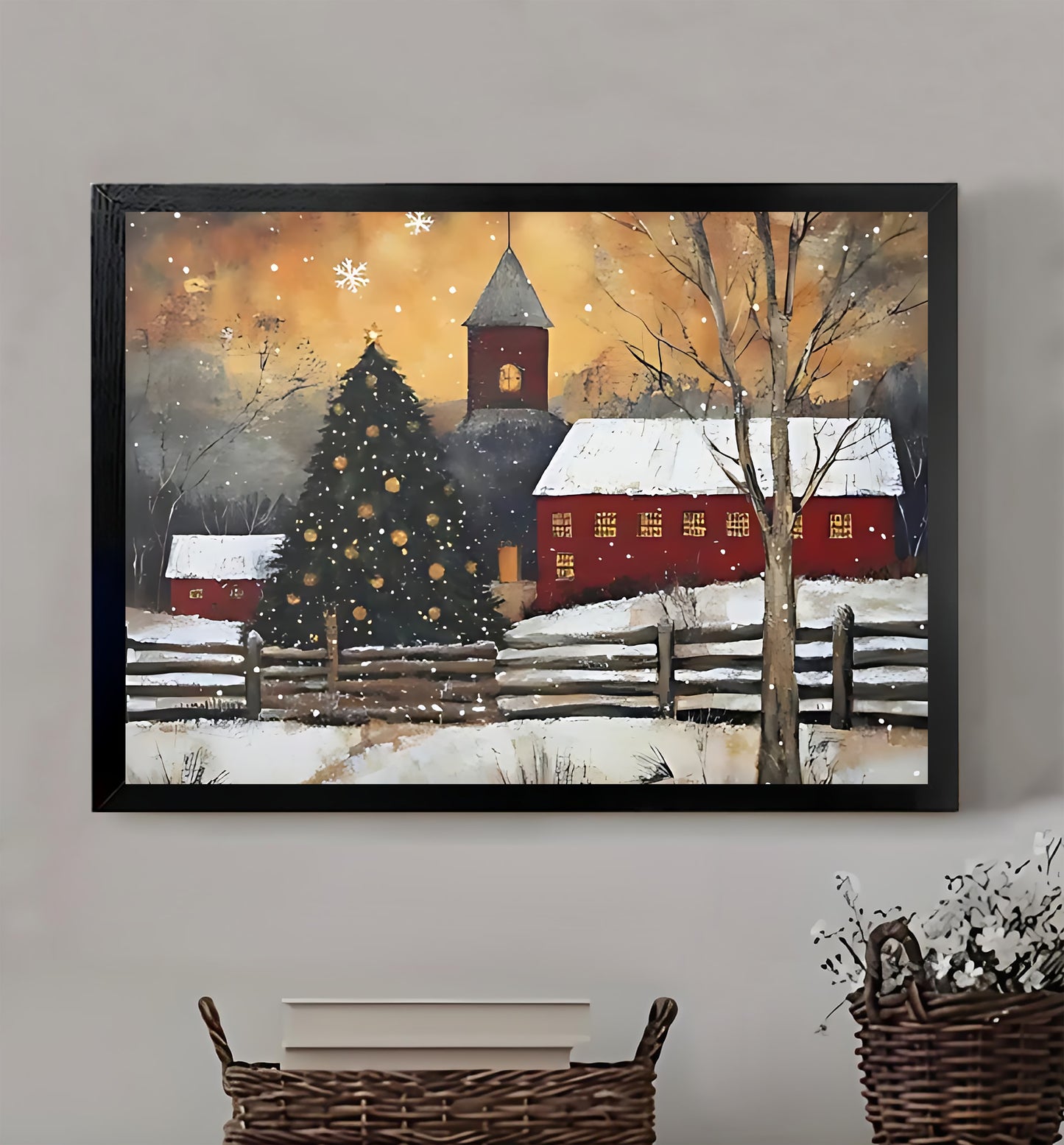 W390 Natural Wood Grain Canvas Decorative Painting – High-Quality Abstract Art | Ideal for Living Rooms and Offices