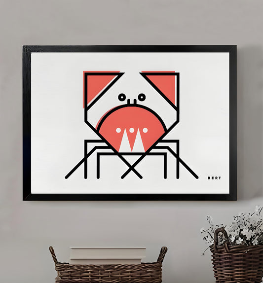 Neutral Abstract Framed Wall Art – Minimalist Line Art for Office or Studio |  Wallcow #M3007
