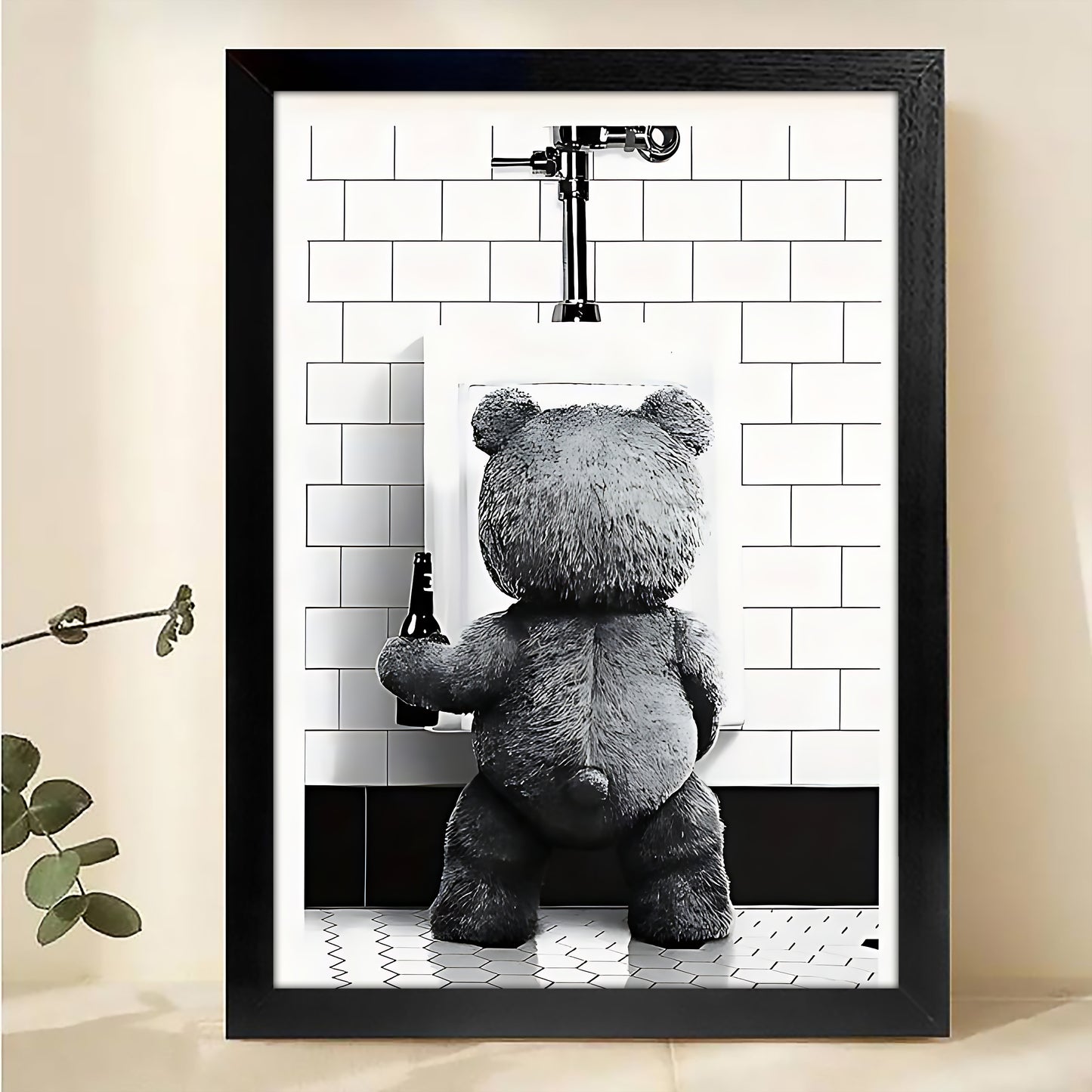 W166  Natural Wood Canvas – High-Quality Abstract Art | Perfect for Living Room & Office