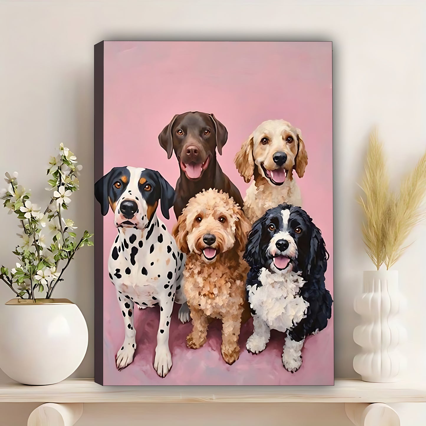 W377 Natural Wood Grain Canvas Decorative Painting – High-Quality Abstract Art | Ideal for Living Rooms and Offices