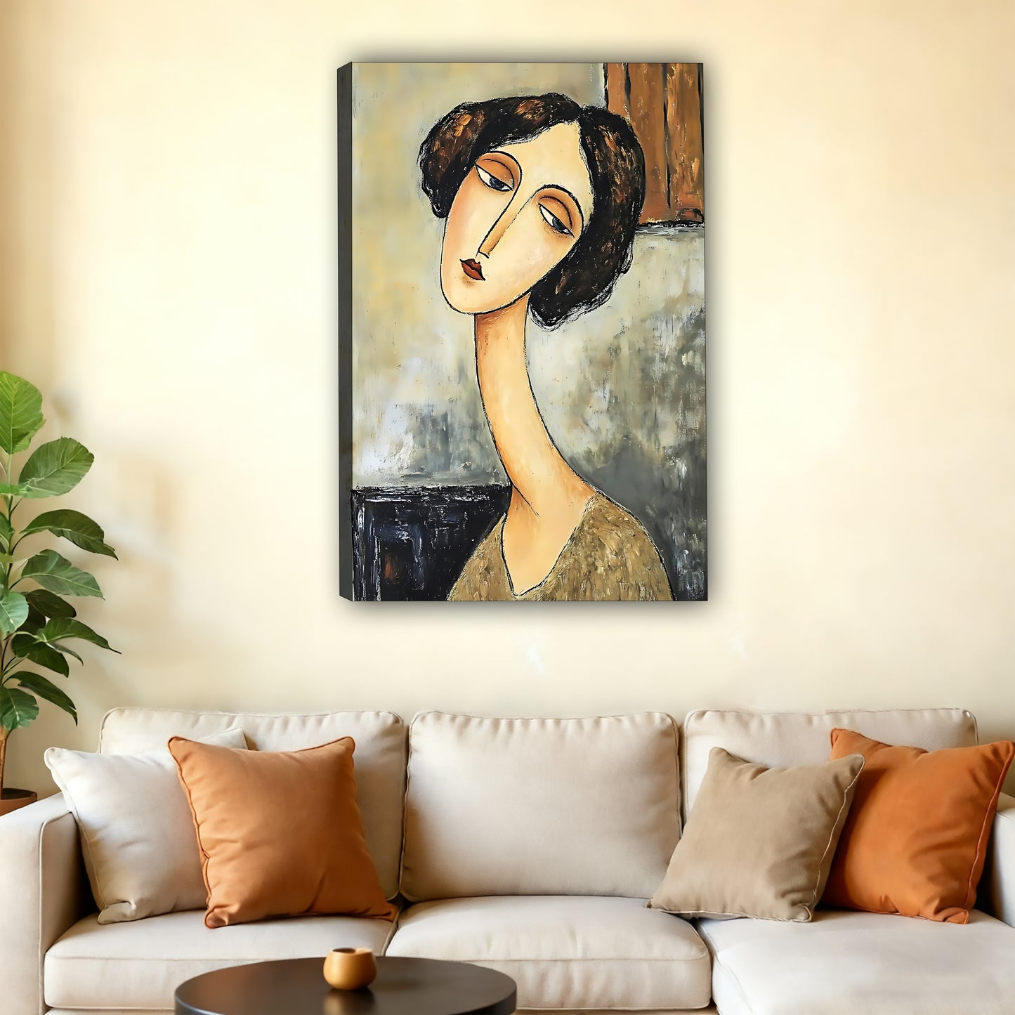 W411 Natural Wood Grain Canvas Decorative Painting – High-Quality Abstract Art | Ideal for Living Rooms and Offices