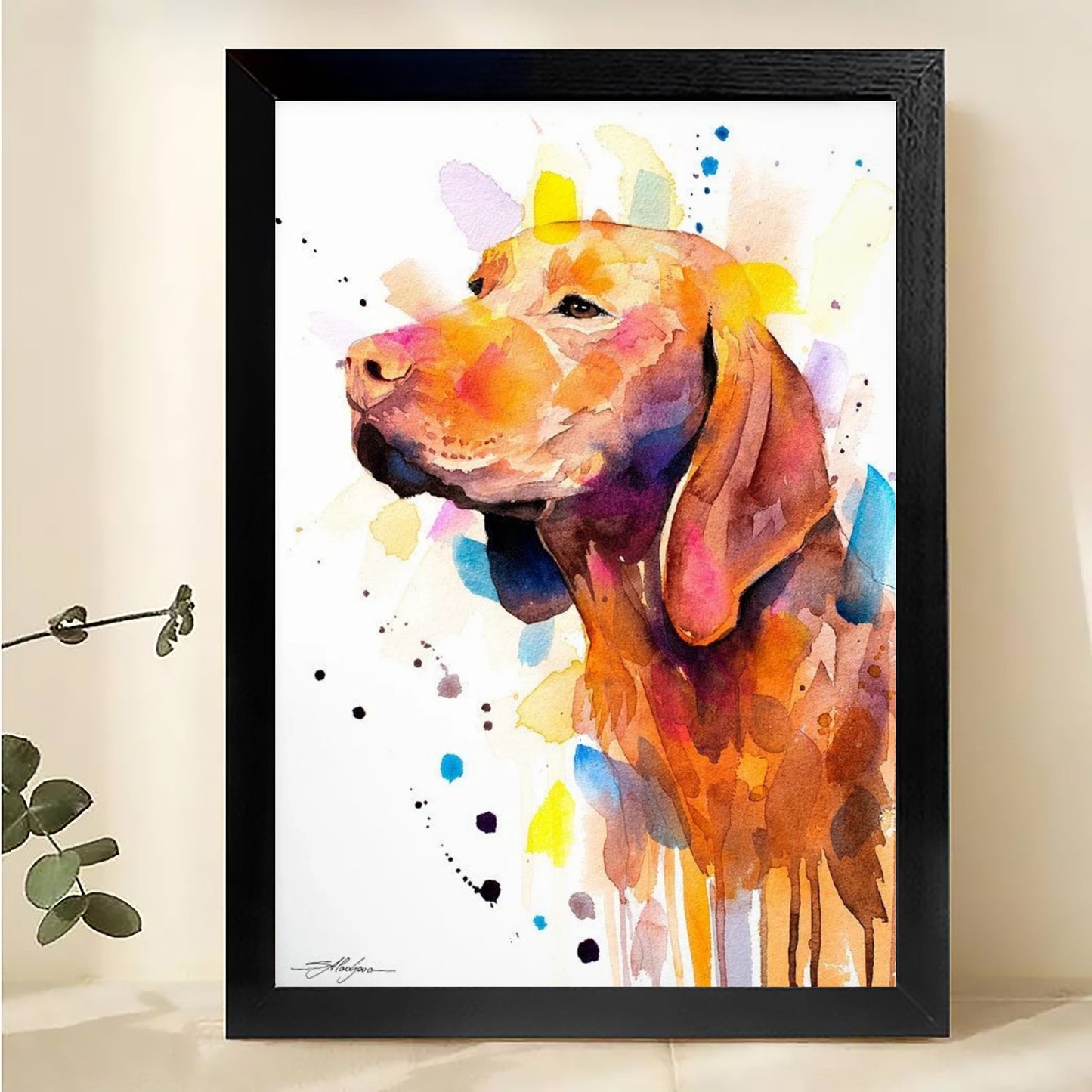 W288 Natural Wood Canvas – High-Quality Abstract Art | Perfect for Living Room & Office