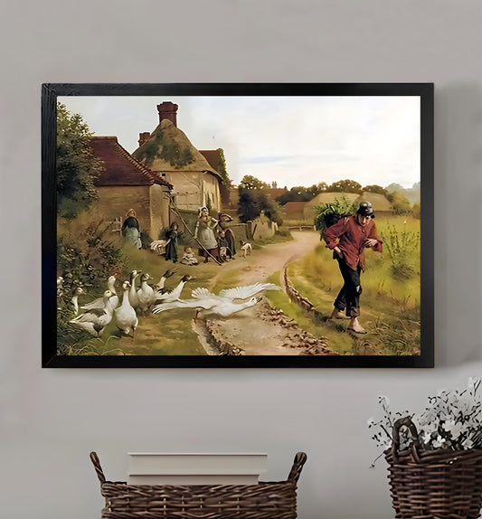 W176  Natural Wood Canvas – High-Quality Abstract Art | Perfect for Living Room & Office