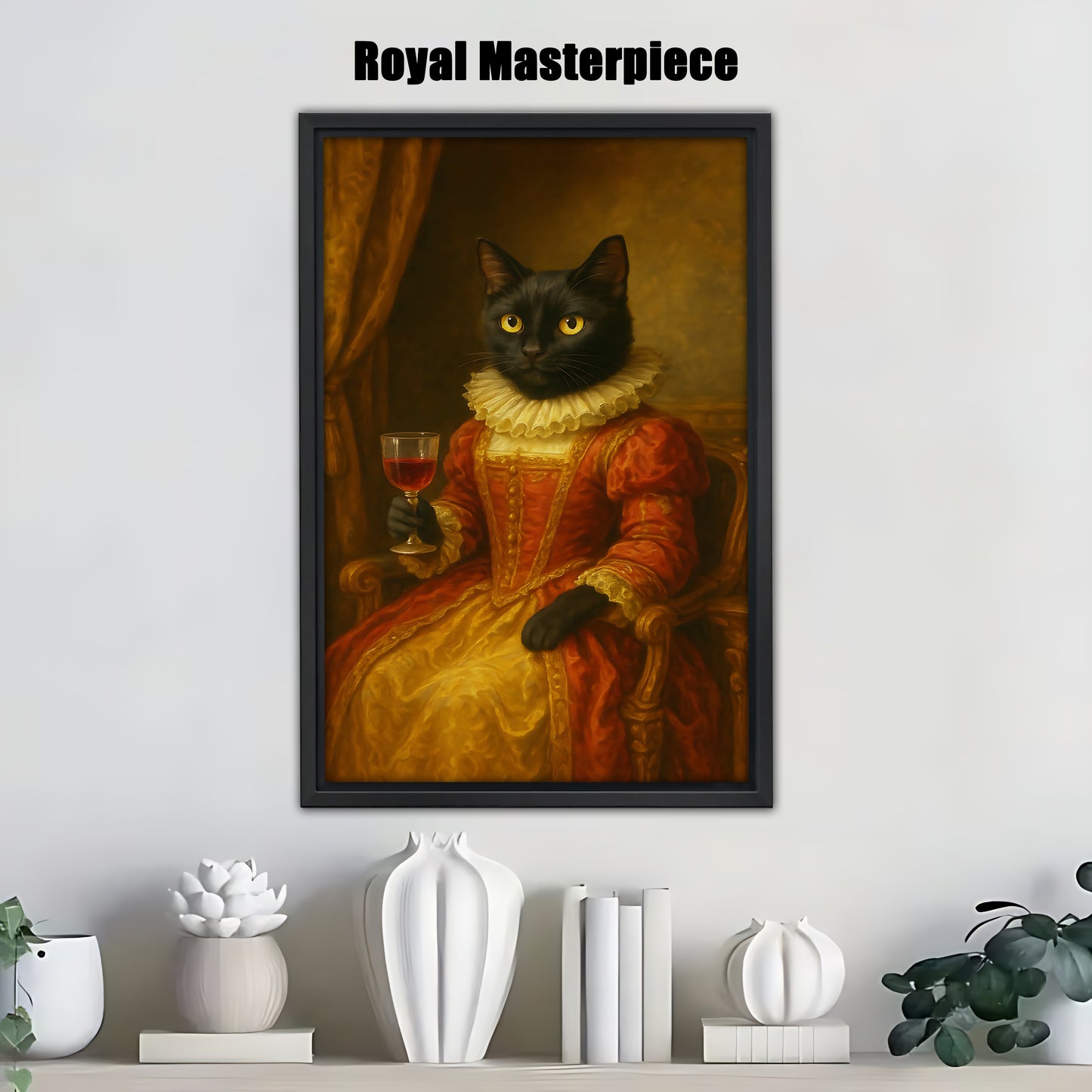 Custom Royal Court Pet Portrait – Make Your Cat Look Like Royalty
