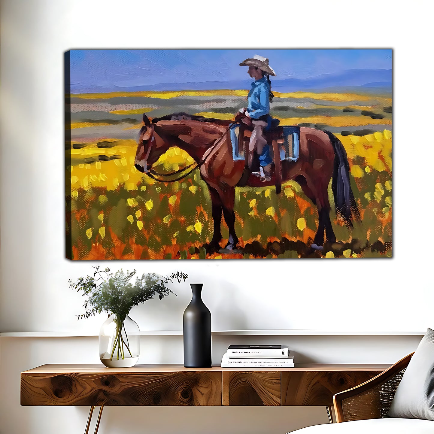 W461 Natural Wood Grain Canvas Decorative Painting – High-Quality Abstract Art | Ideal for Living Rooms and Offices