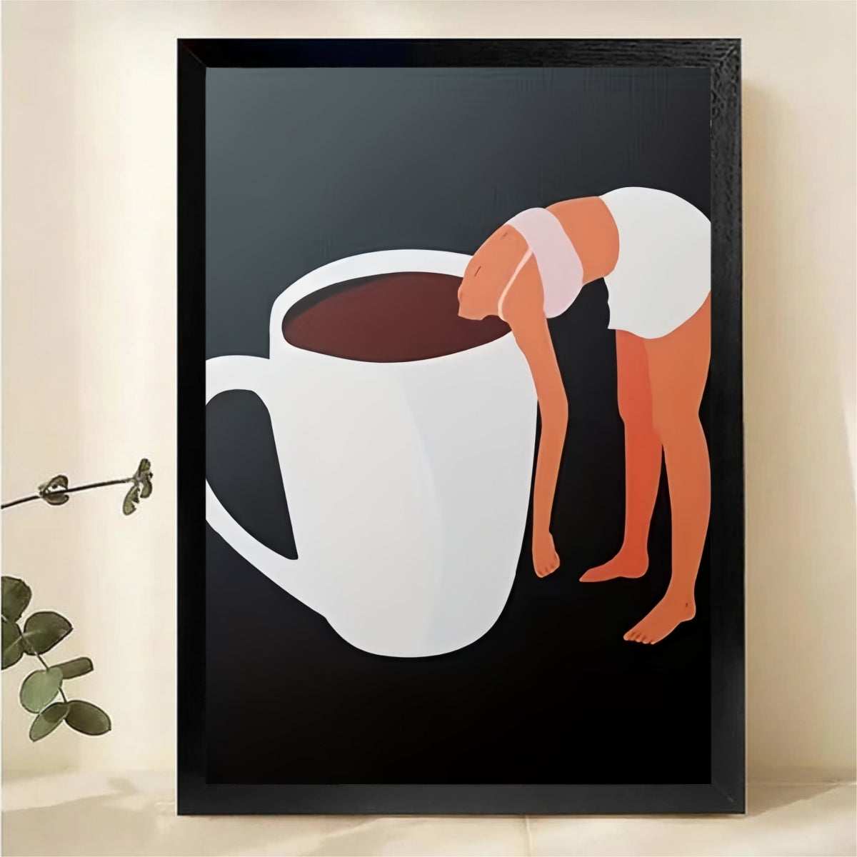 Coffee Lover Wall Art - Modern Minimalist Abstract Print|W1275