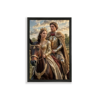 Custom Royal Portrait from Photo - Personalized Medieval Canvas