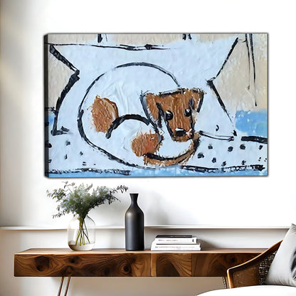 W406 Natural Wood Grain Canvas Decorative Painting – High-Quality Abstract Art | Ideal for Living Rooms and Offices