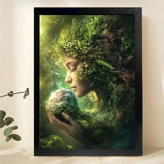 W112 Natural Wood Canvas – High-Quality Abstract Art | Perfect for Living Room & Office