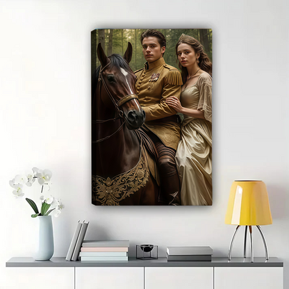 Custom Royal Portrait from Photo - Personalized Medieval Canvas
