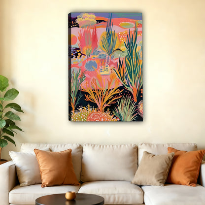 W386 Natural Wood Grain Canvas Decorative Painting – High-Quality Abstract Art | Ideal for Living Rooms and Offices
